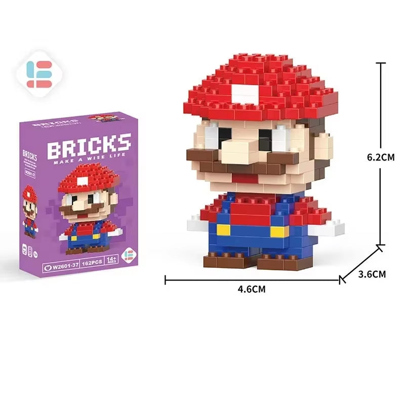 Disney Lilo Stitch Toys Building Blocks Pokeman Pikechu Lega Anime Cartoon Character Model Building Blocks Toy for Children Gift