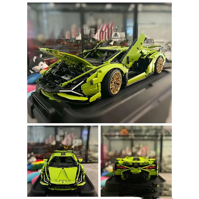 DIY Super Speed Sports Car Building Blocks Set – High-performance racing car model with durable ABS bricks, perfect for kids, teens, and car enthusiasts.
