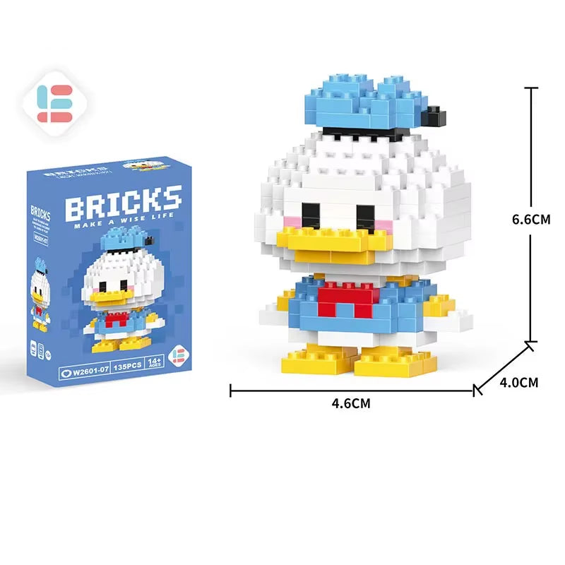 Disney Lilo Stitch Toys Building Blocks Pokeman Pikechu Lega Anime Cartoon Character Model Building Blocks Toy for Children Gift
