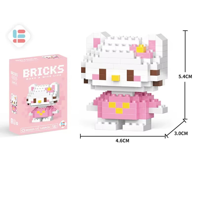Disney Lilo Stitch Toys Building Blocks Pokeman Pikechu Lega Anime Cartoon Character Model Building Blocks Toy for Children Gift