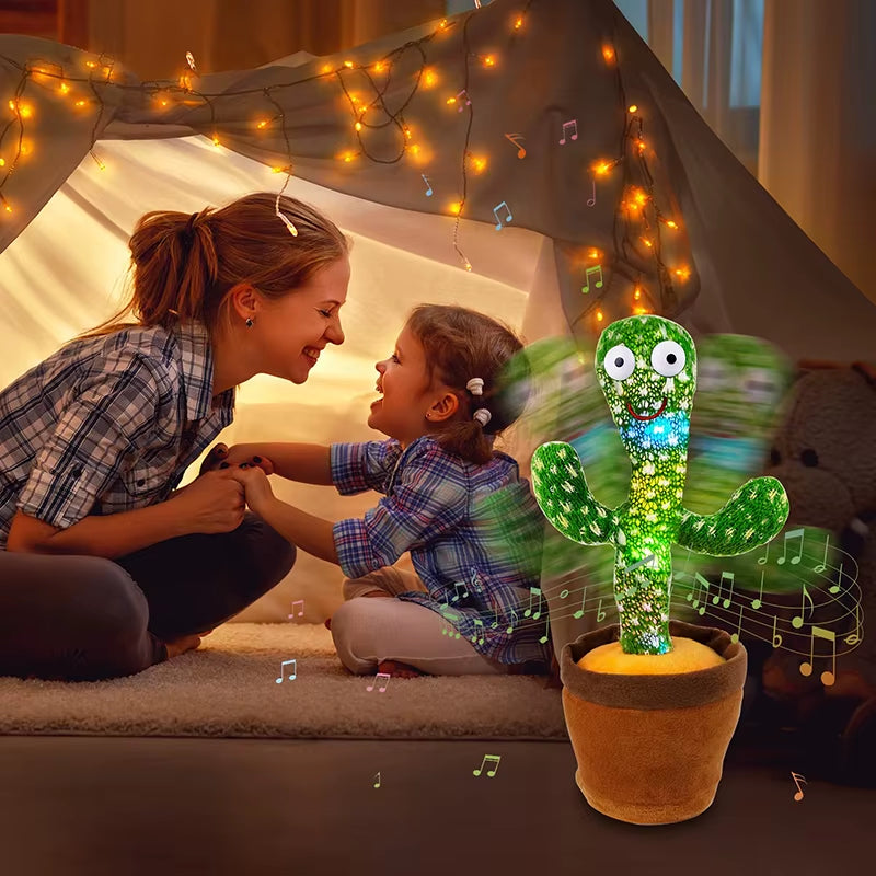 Dancing Cactus 120 Song Speaker Talking Usb Battery Voice Repeat Plush Cactu Dancer Toy Talk Plushie Stuffed Toys for Kids Gift