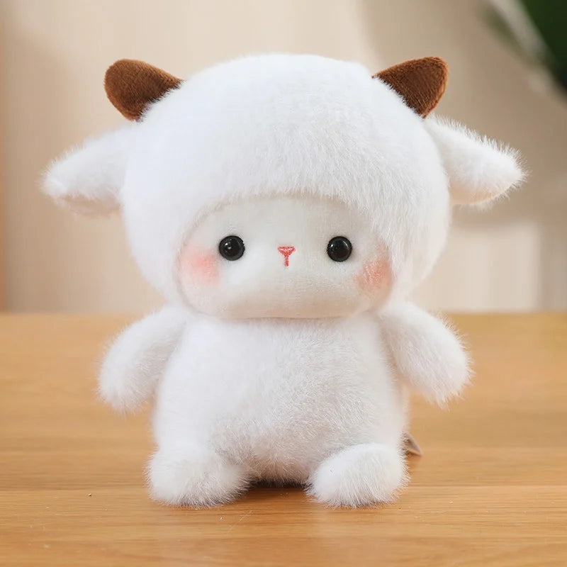 Cute Sitting Animals Red Panda Fox Sloth Cat Soft Plush Dolls Stuffed Capybara Pig Plushie Baby Toys Gifts for Children
