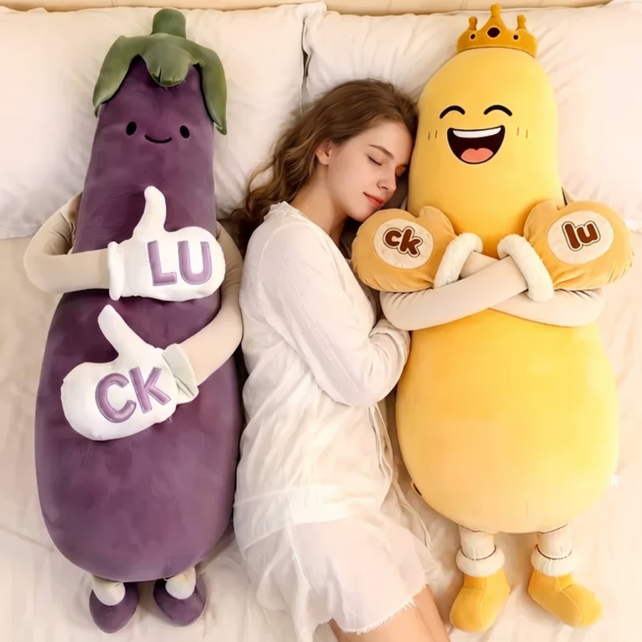 The Hugsies™ Fruit & Veggie Long Pillows – The Plush That Cuddles!