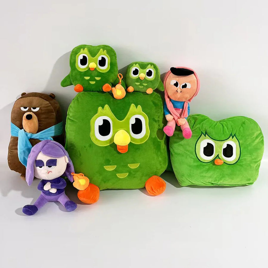 Duolingo Plush Toys – Ultimate Green Owl & Friends Collection