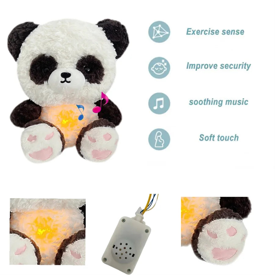 2-In-1 11.81In Breathing Panda Plush Toy - Exquisite, Soft and Lovable Companion, Suitable for Snuggling, Hugging and Playing, U