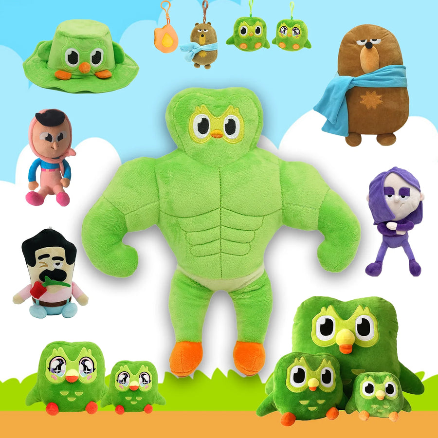 Duolingo Plush Toys – Ultimate Green Owl & Friends Collection