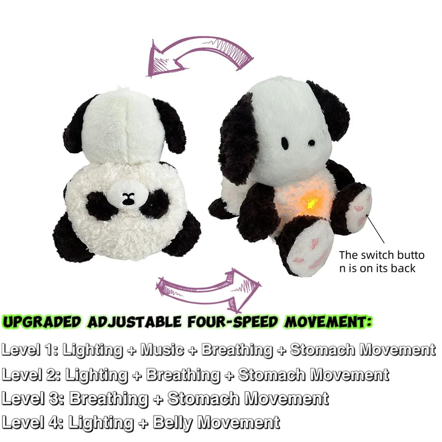 2-In-1 11.81In Breathing Panda Plush Toy - Exquisite, Soft and Lovable Companion, Suitable for Snuggling, Hugging and Playing, U