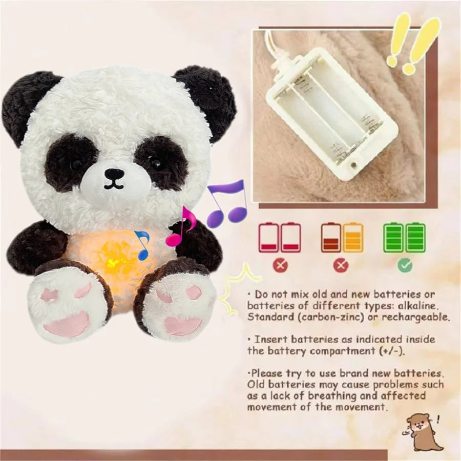 2-In-1 11.81In Breathing Panda Plush Toy - Exquisite, Soft and Lovable Companion, Suitable for Snuggling, Hugging and Playing, U