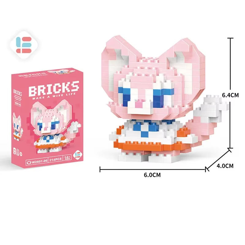Disney Lilo Stitch Toys Building Blocks Pokeman Pikechu Lega Anime Cartoon Character Model Building Blocks Toy for Children Gift