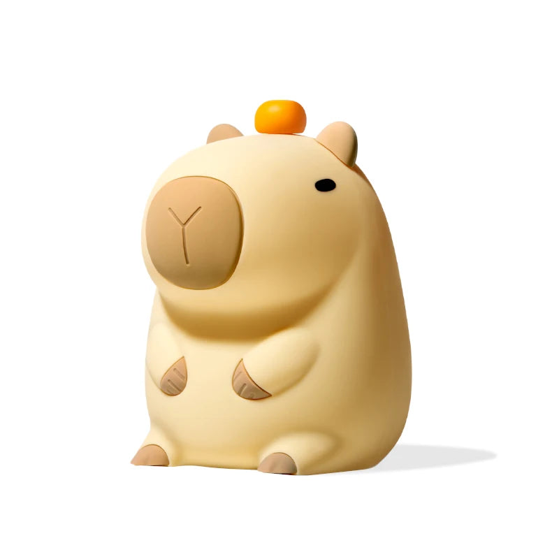 Close-up of the adorable capybara design on the night light