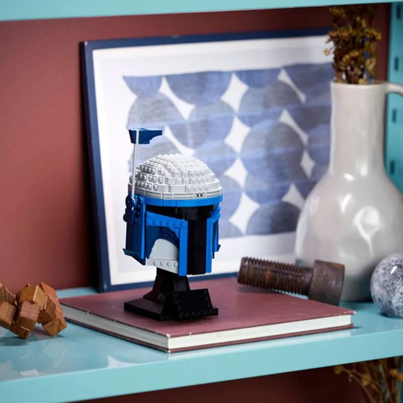 616Pcs Moc 75408 Star Battle Mandalorian Jango Fett Helmet Model Building Blocks Bricks Diy Assembly Educational Toy Kid Gift