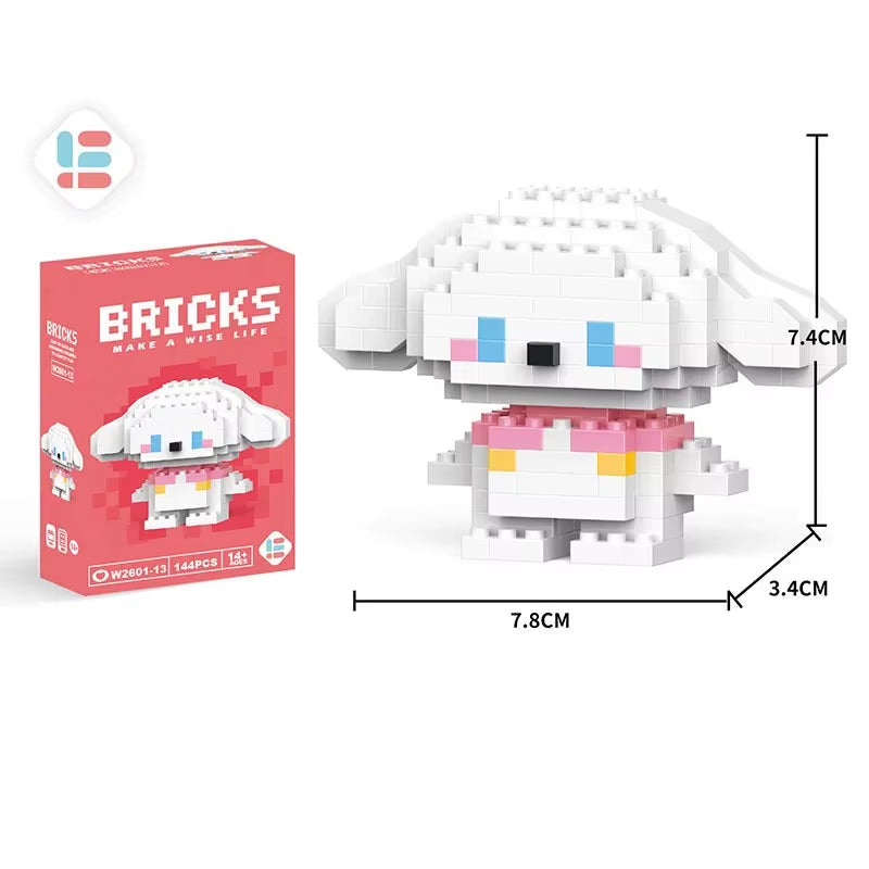 Disney Lilo Stitch Toys Building Blocks Pokeman Pikechu Lega Anime Cartoon Character Model Building Blocks Toy for Children Gift