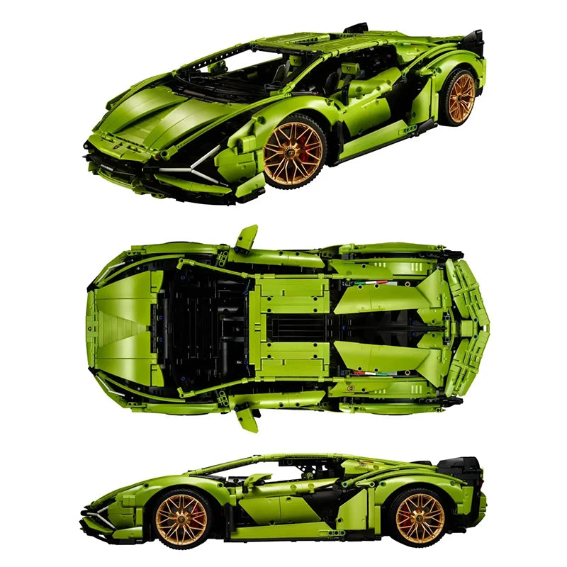 DIY Super Speed Sports Car Building Blocks Set – High-performance racing car model with durable ABS bricks, perfect for kids, teens, and car enthusiasts.