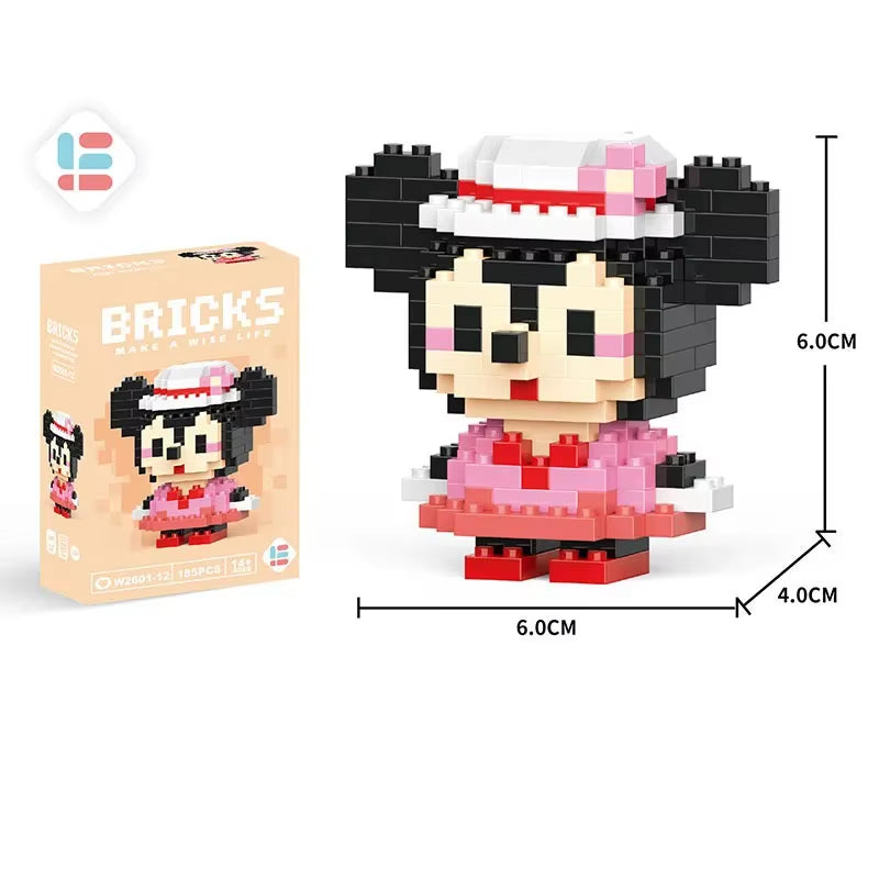 Disney Lilo Stitch Toys Building Blocks Pokeman Pikechu Lega Anime Cartoon Character Model Building Blocks Toy for Children Gift