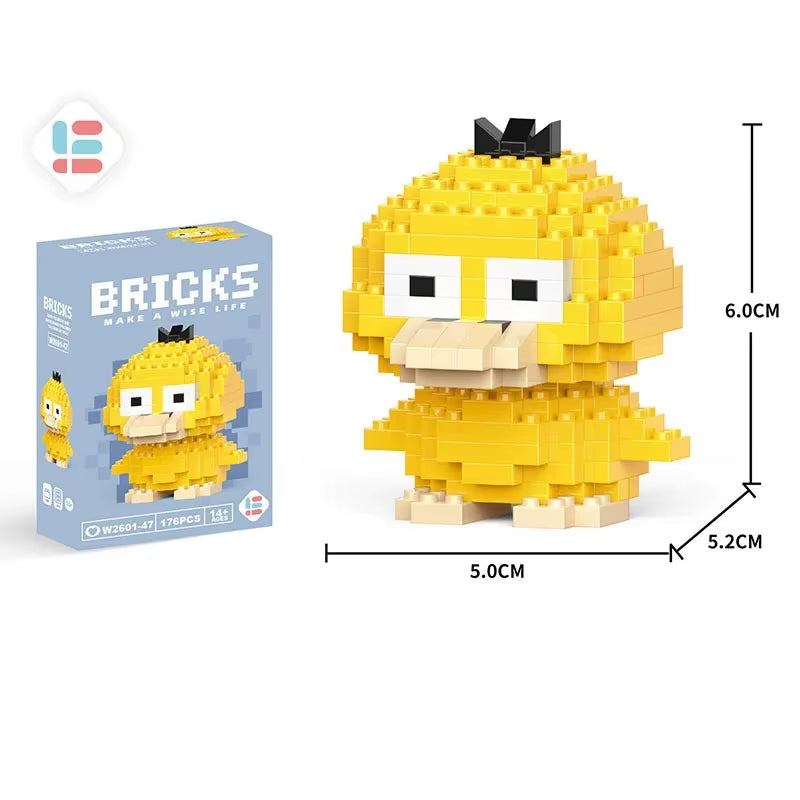 Disney Lilo Stitch Toys Building Blocks Pokeman Pikechu Lega Anime Cartoon Character Model Building Blocks Toy for Children Gift