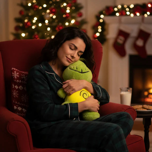 Holly Jolly Grumpkin breathing plush toy glowing softly for Christmas
