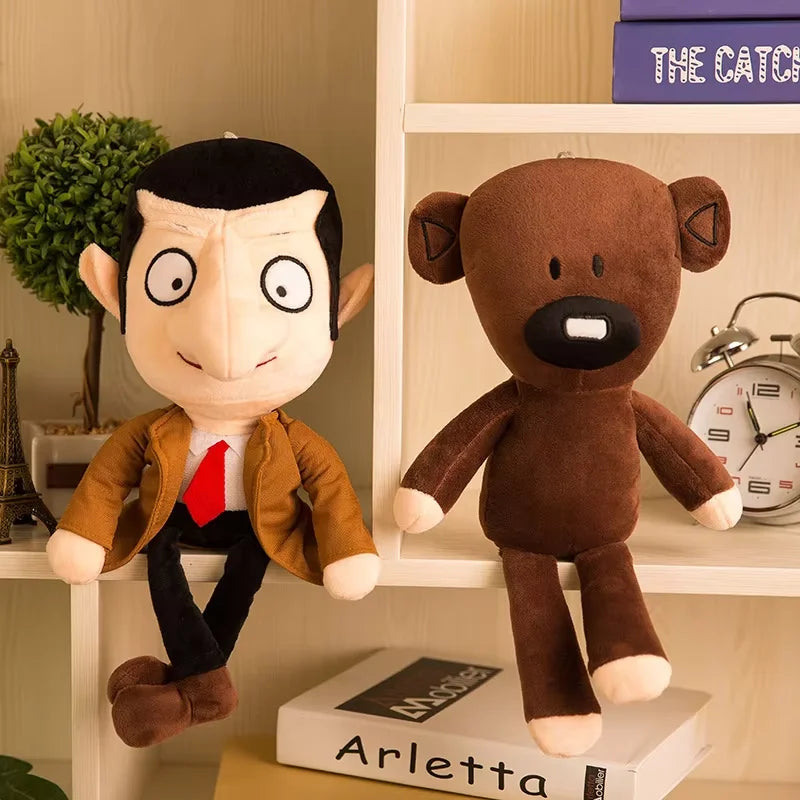 Mr. Bean–inspired teddy bear plush pillow in a compact 30cm size