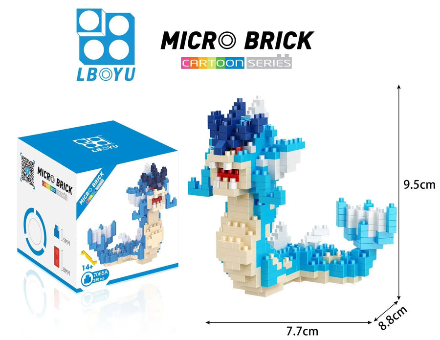 Pokémon building blocks being assembled piece by piece