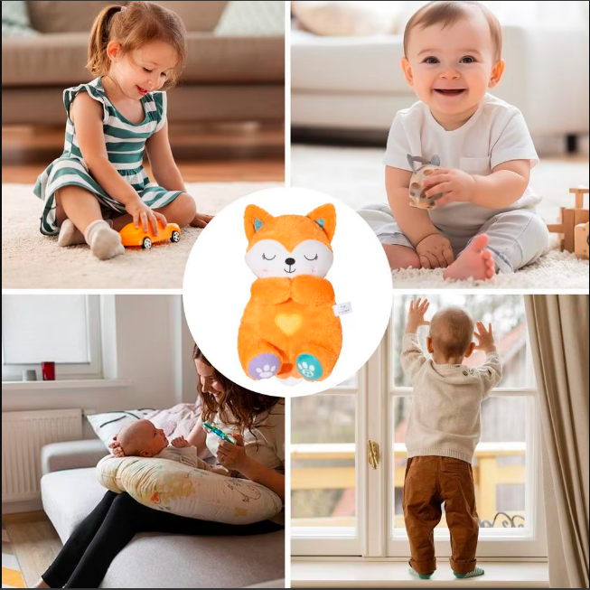 Breathing Fox Plush – Light-Up Musical Soothing Toy