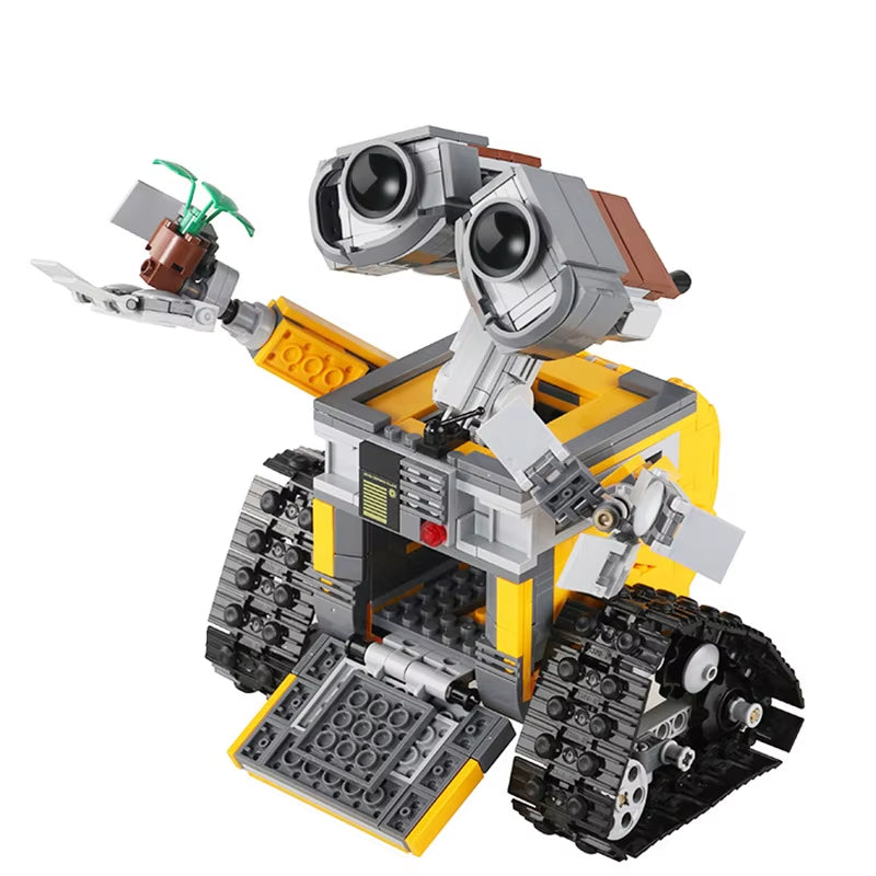 WALL-E robot building block model fully assembled on display