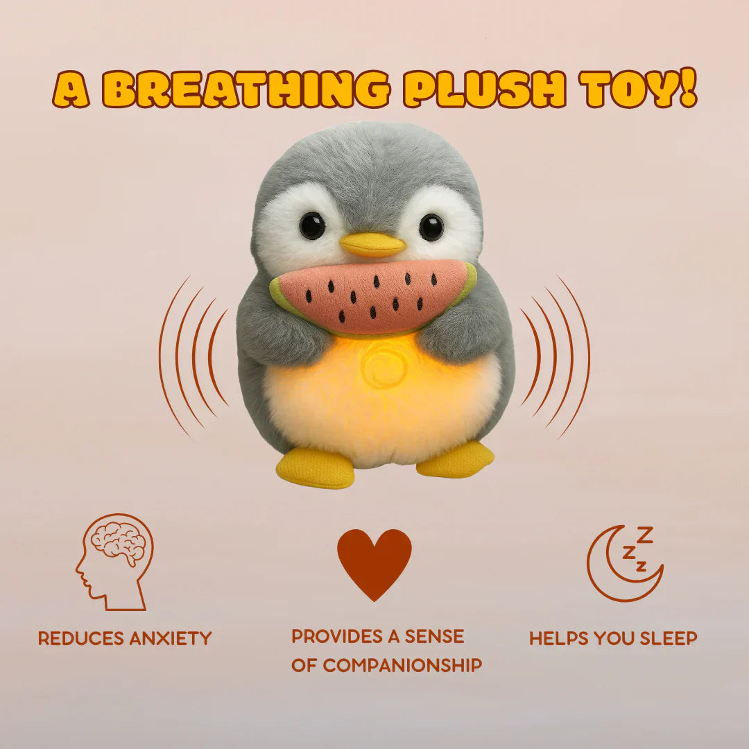 Breathing Penguin Plush Toy