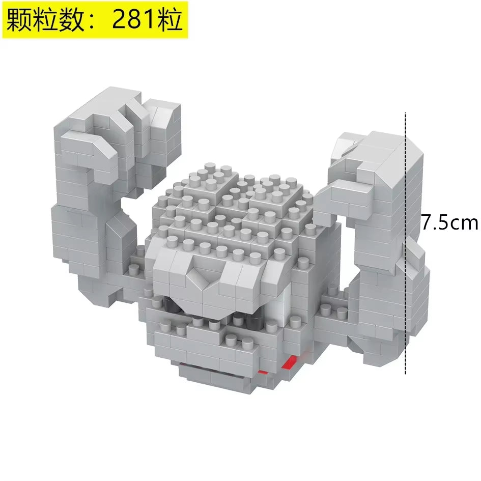 Pokemon Micro Building Blocks Marowak Jigglypuff Gengar Mudkip Piplup Raichu Gyarados Pikachu Mini Brick Figures Toy for Kids