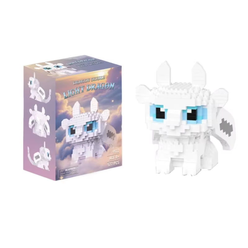 New Building Blocks Animals Toys Cartoon Dragon Microes Blocks Action Figures Halloween Toys Gifts Decorations