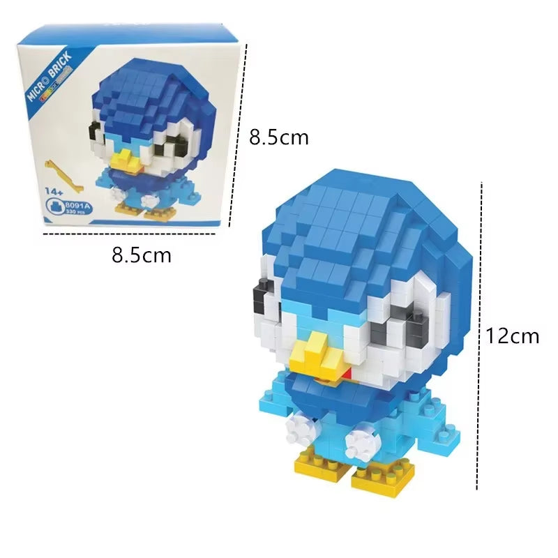 Pokemon Micro Building Blocks Marowak Jigglypuff Gengar Mudkip Piplup Raichu Gyarados Pikachu Mini Brick Figures Toy for Kids