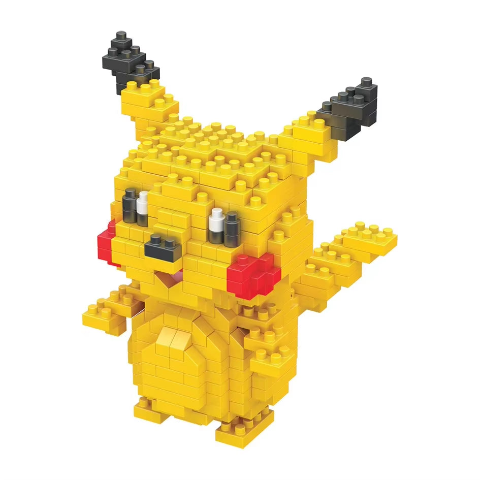 Pokemon Micro Building Blocks Marowak Jigglypuff Gengar Mudkip Piplup Raichu Gyarados Pikachu Mini Brick Figures Toy for Kids