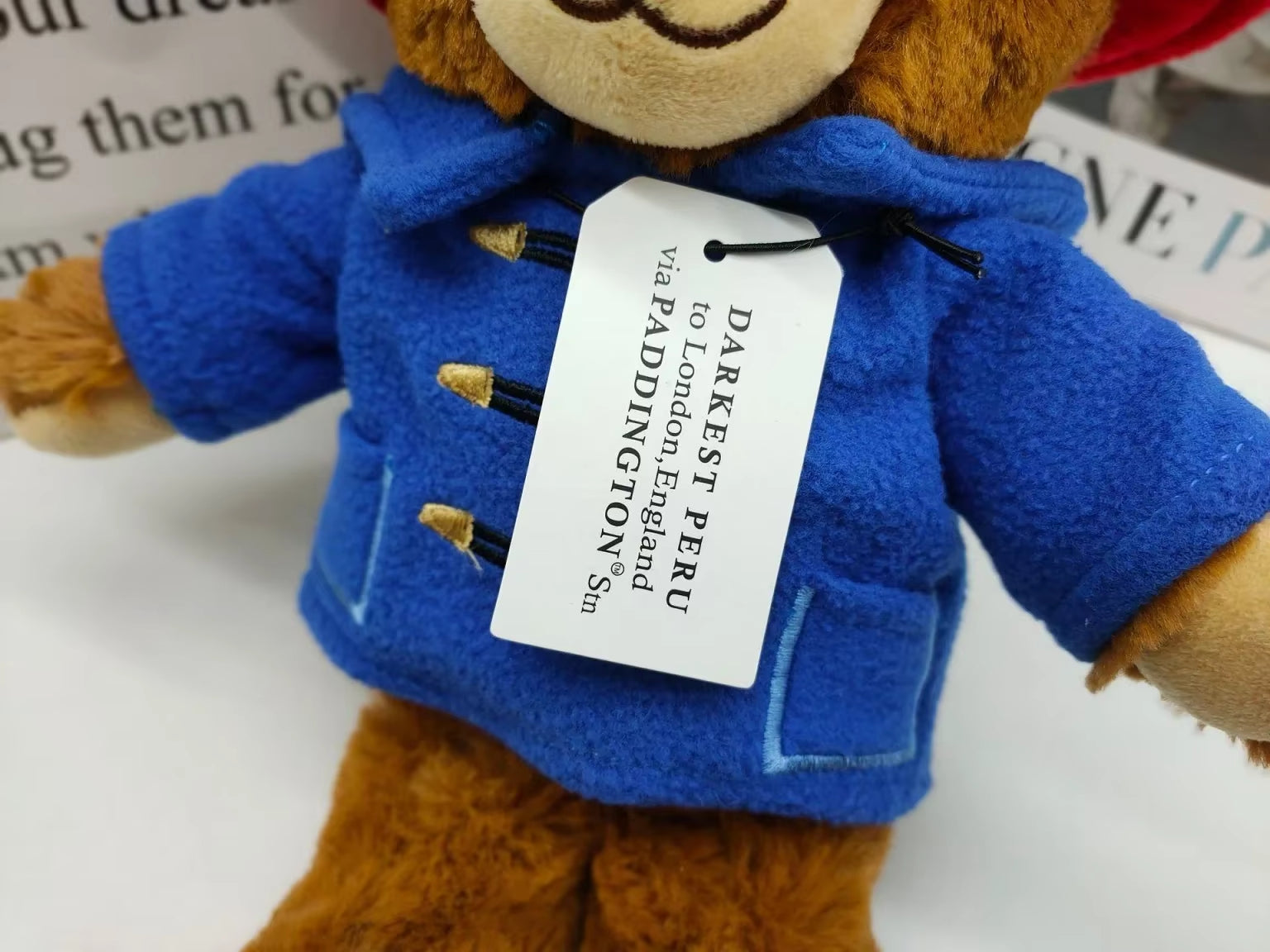 29CM Britain Paddington Bear Plush Dolls Kawaii Small Bear Stuffed Dolls High Quality Children Christmas Birthday Gifts