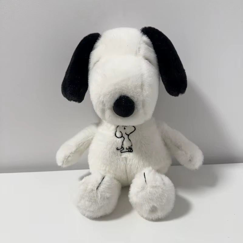 2026 New Baby Breathing Soothing Snoopy White Dog Plush Doll Sleeping Companion Music and Light Doll Sensory Stuffed Toy Kids
