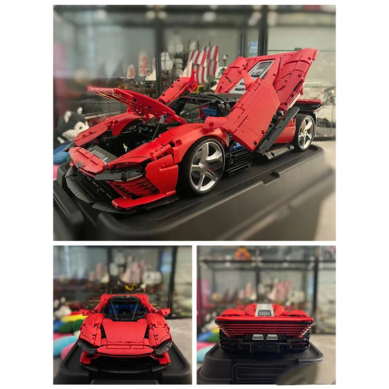 DIY Super Speed Sports Car Building Blocks Set – High-performance racing car model with durable ABS bricks, perfect for kids, teens, and car enthusiasts.