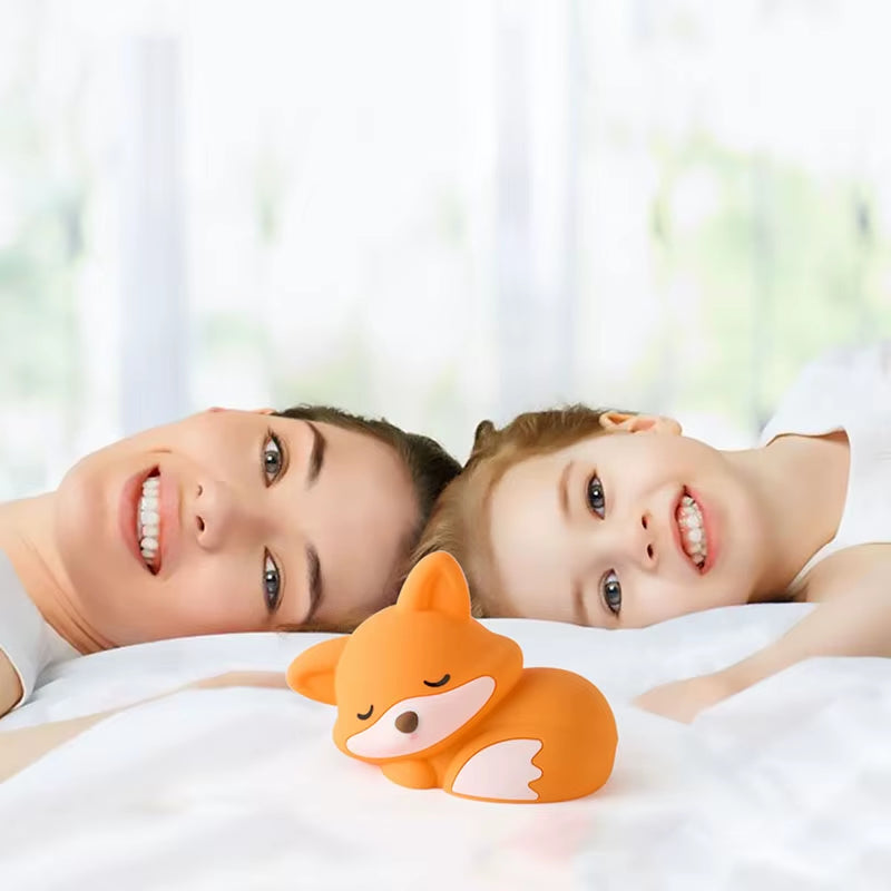 Fox Night Light,Silicone Lamp,Usb Charging,Artistic Decorative Items,Birthday Gift for Friend,Travel,Emergency Light,Timing