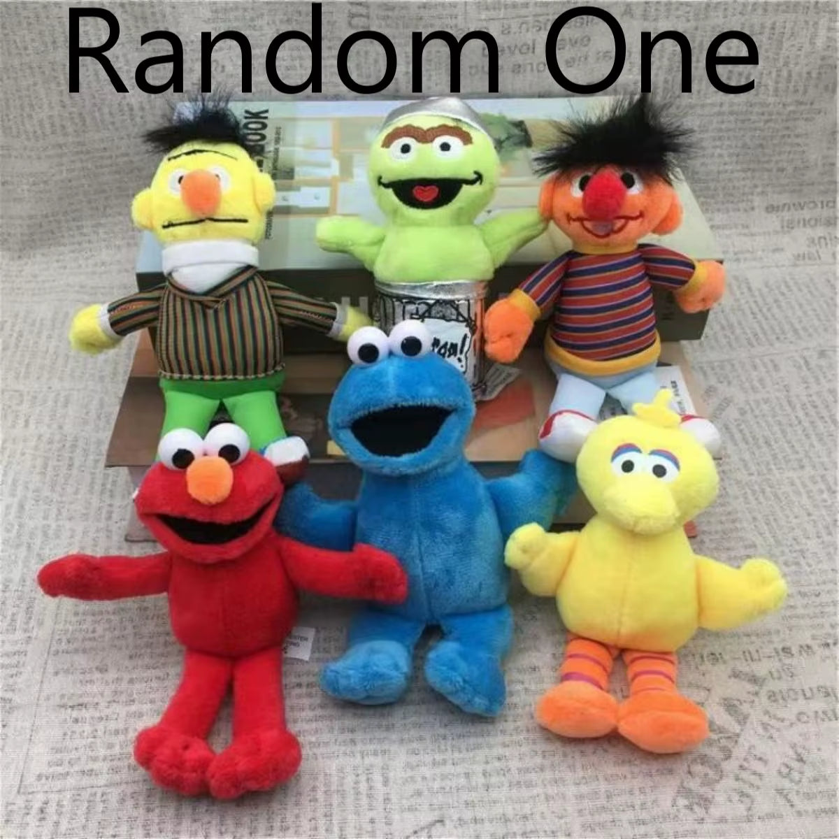 Enlightenment Cartoon Plush Keychain Cute ELMO Cookie Monster Schoolbag Pendant Big Bird Soft Stuff Accessories for Kid'S Gift