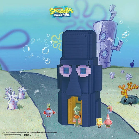 Spongebob Squarepants Series Pineapple House Small Particle Building Blocks Street Scene Children'S Assembly Toy Gift Krab King
