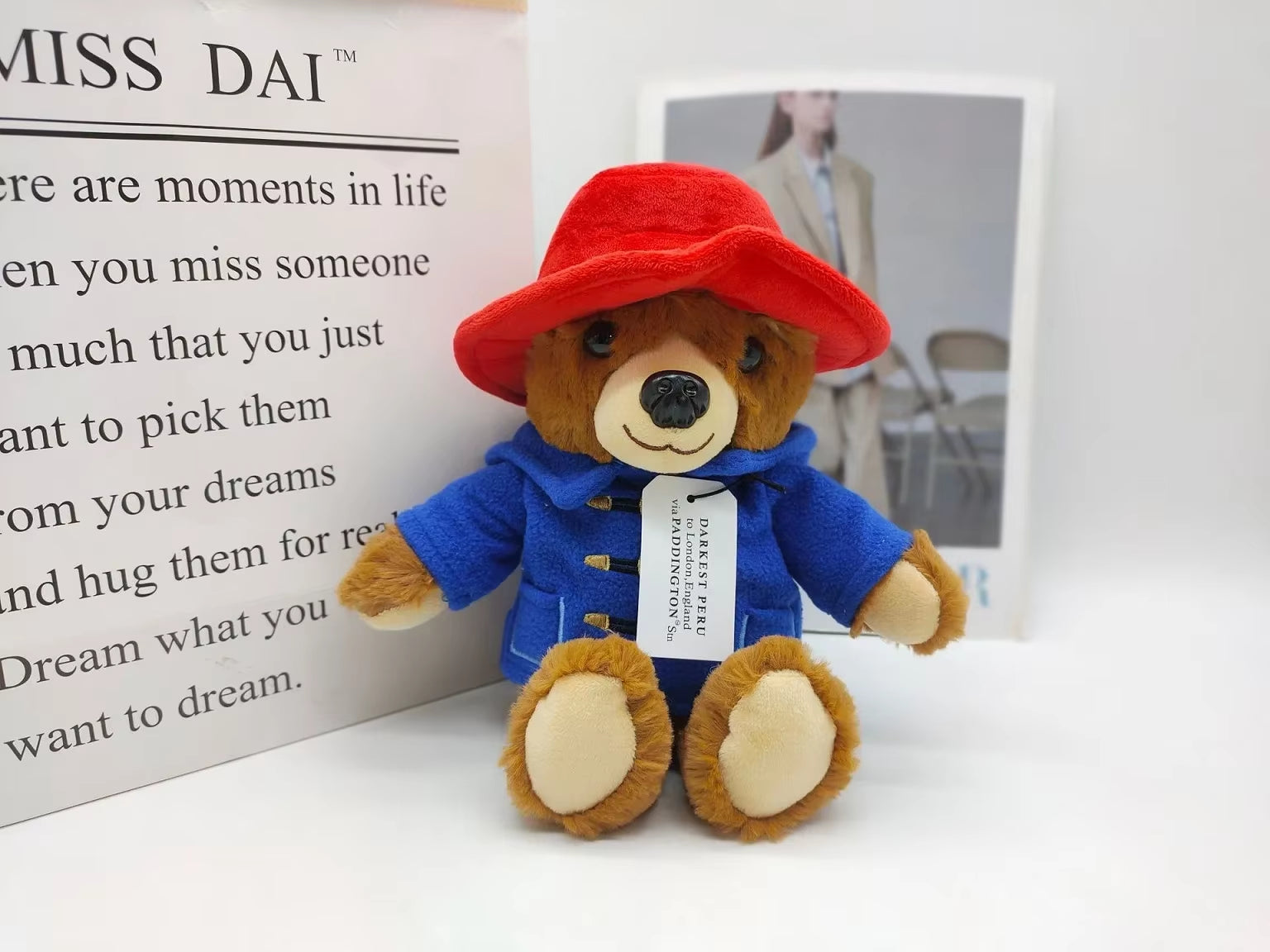 29CM Britain Paddington Bear Plush Dolls Kawaii Small Bear Stuffed Dolls High Quality Children Christmas Birthday Gifts
