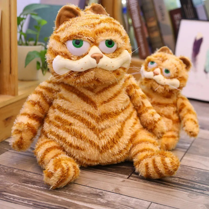 Grumpy Garfield plush toy with lazy orange cat design