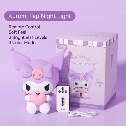 Kuromi Silicone Night Light – Kawaii LED Lamp | Cute Anime Bedroom Decor
