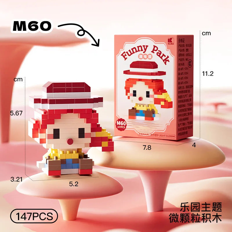 Disney Princess Series Building Blocks Snow White Belle Animal Model Small Particles Assembled DIY Puzzle Kids Birthday Gifts