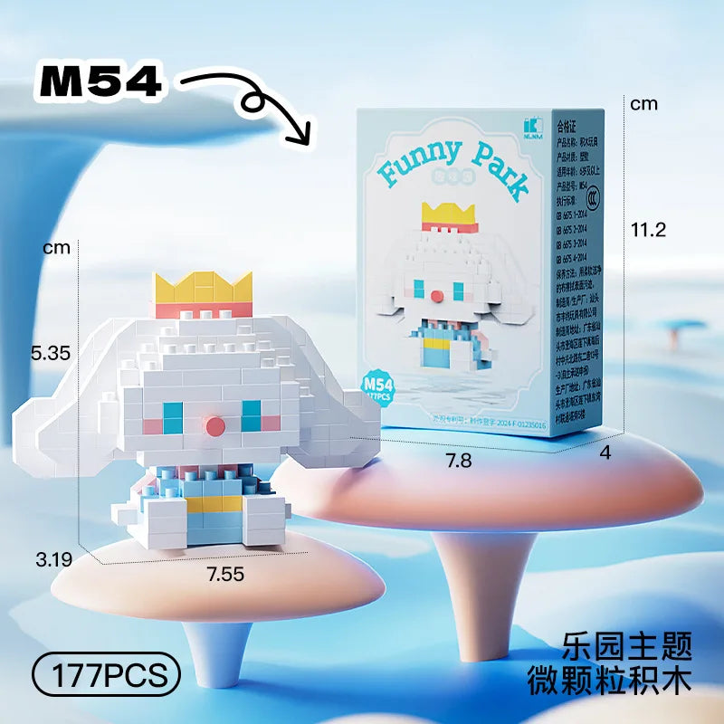 Disney Princess Series Building Blocks Snow White Belle Animal Model Small Particles Assembled DIY Puzzle Kids Birthday Gifts