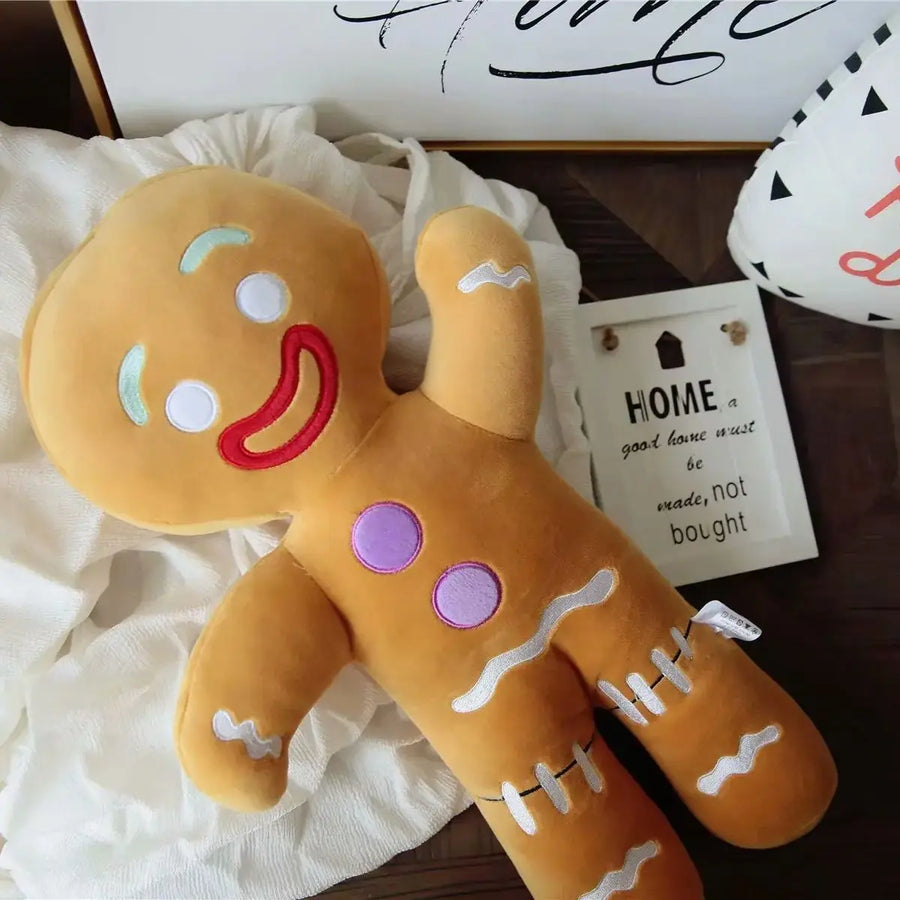 Gingerbread Man Plush Toy – Cute Stuffed Cookie Soft Doll