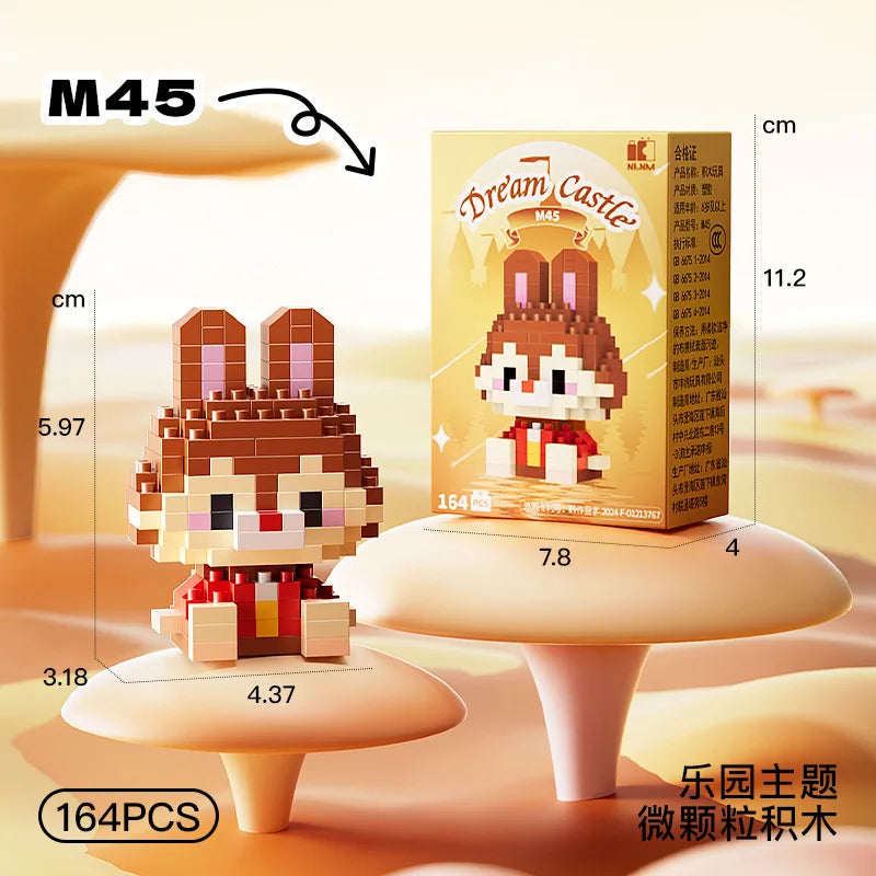 Disney Princess Series Building Blocks Snow White Belle Animal Model Small Particles Assembled DIY Puzzle Kids Birthday Gifts