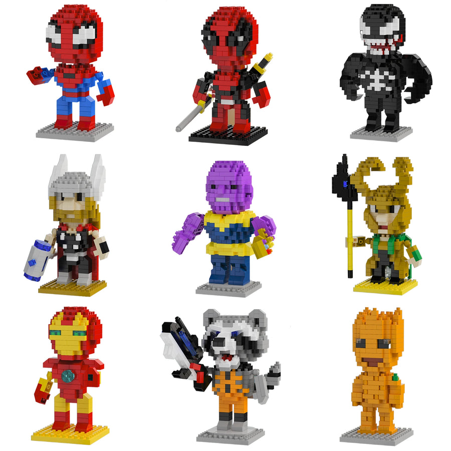 Marvel Legends Micro Building Blocks – Superhero Character Sets