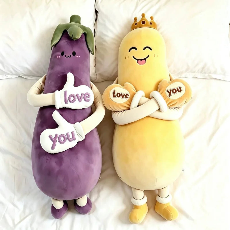 The Hugsies™ Fruit & Veggie Long Pillows – The Plush That Cuddles!
