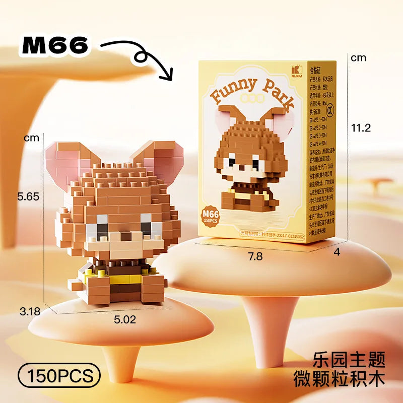 Disney Princess Series Building Blocks Snow White Belle Animal Model Small Particles Assembled DIY Puzzle Kids Birthday Gifts