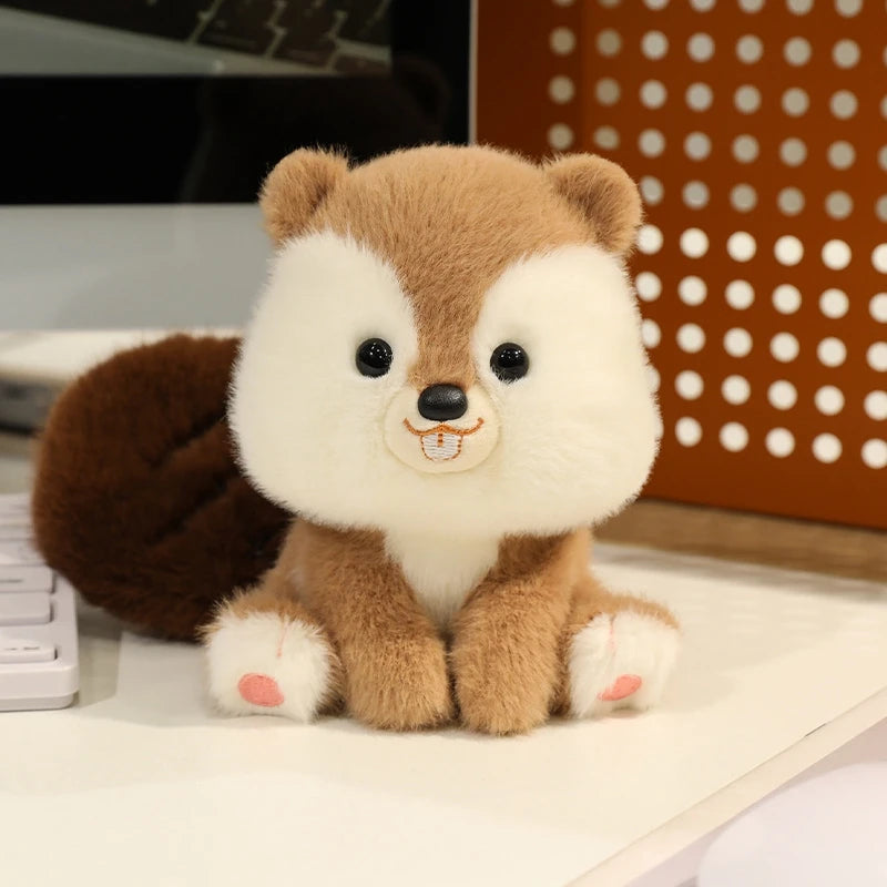 Cute Sitting Animals Red Panda Fox Sloth Cat Soft Plush Dolls Stuffed Capybara Pig Plushie Baby Toys Gifts for Children
