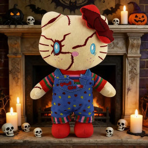 Sanrio Gothic Hello Kitty Plush – 23cm Suture Stitched Doll