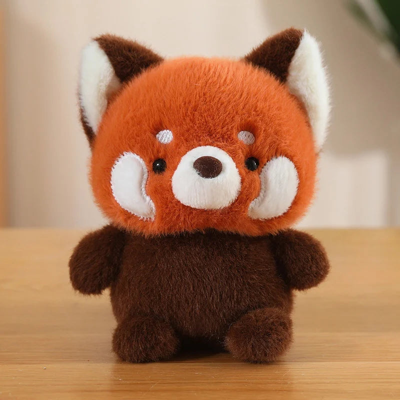 Cute Sitting Animals Red Panda Fox Sloth Cat Soft Plush Dolls Stuffed Capybara Pig Plushie Baby Toys Gifts for Children