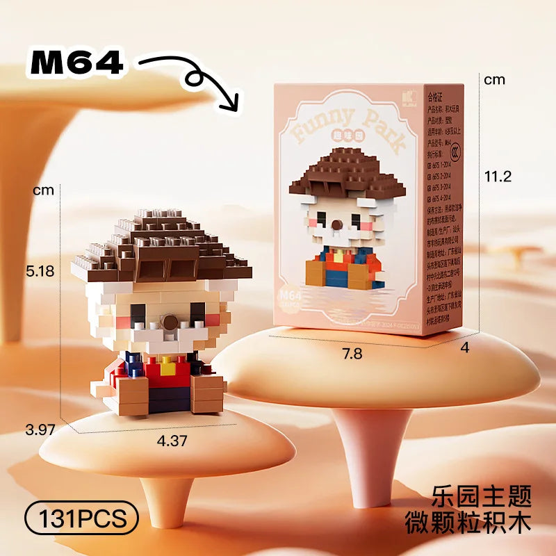 Disney Princess Series Building Blocks Snow White Belle Animal Model Small Particles Assembled DIY Puzzle Kids Birthday Gifts