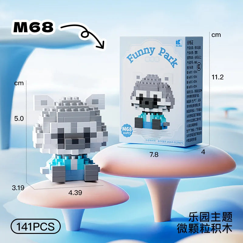 Disney Princess Series Building Blocks Snow White Belle Animal Model Small Particles Assembled DIY Puzzle Kids Birthday Gifts